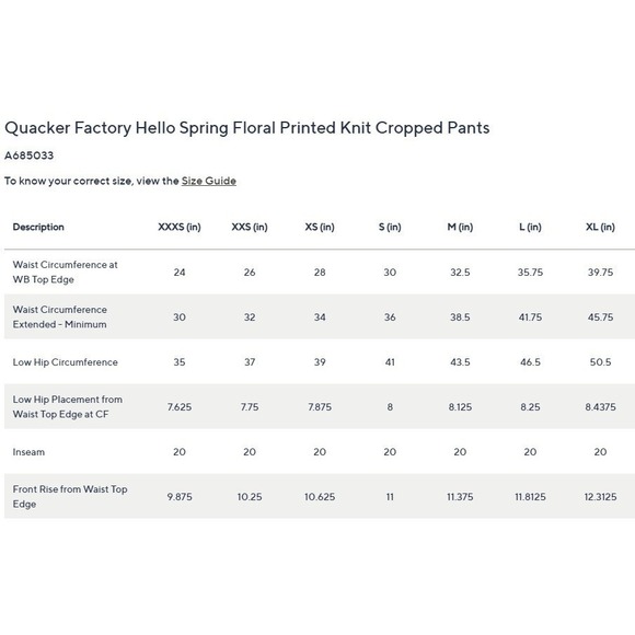 Quacker Factory Hello Spring Floral Printed Knit Cropped Pants Pink Multi XL - Picture 2 of 2